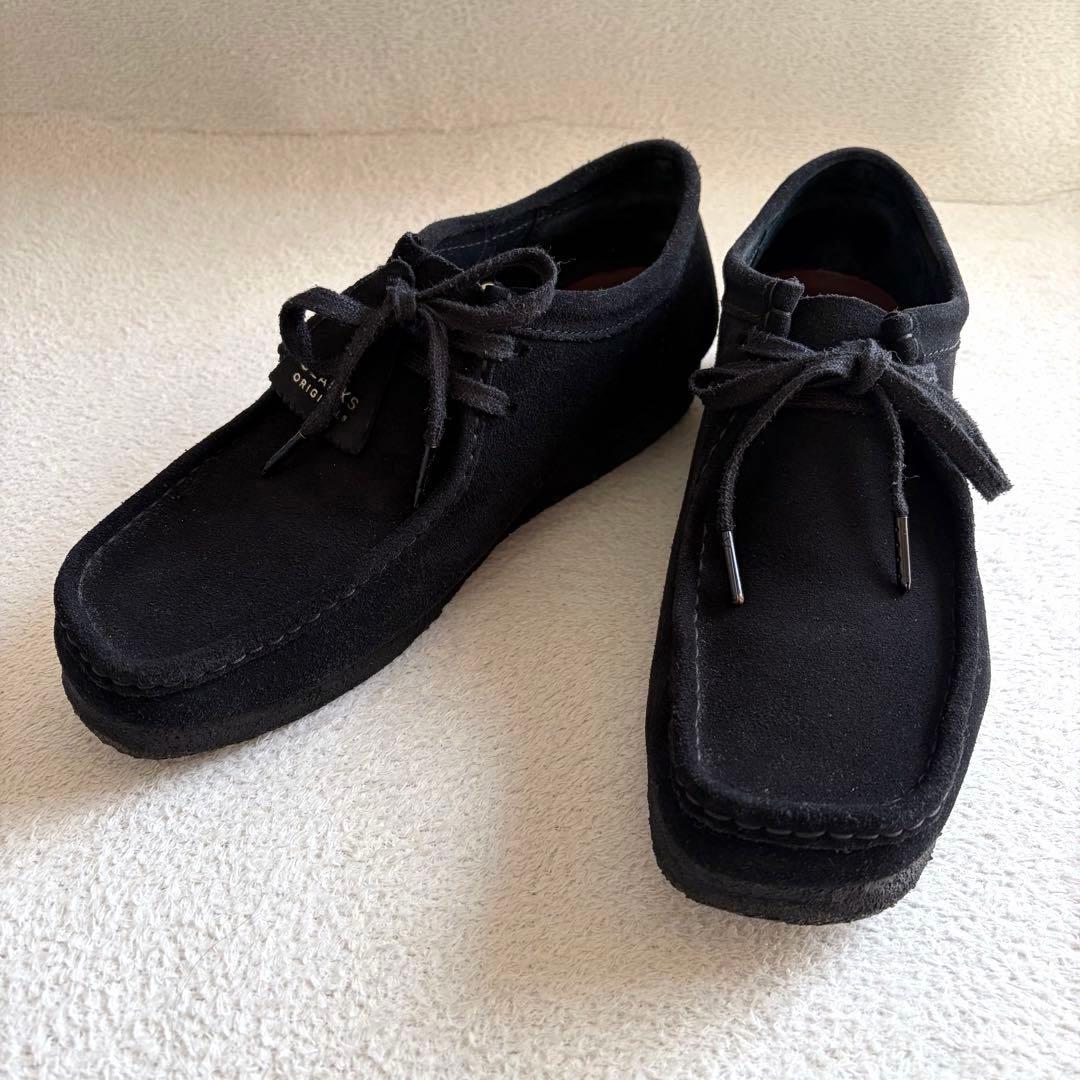 あくたん Clarks originals ワラビーシューズ ブラック