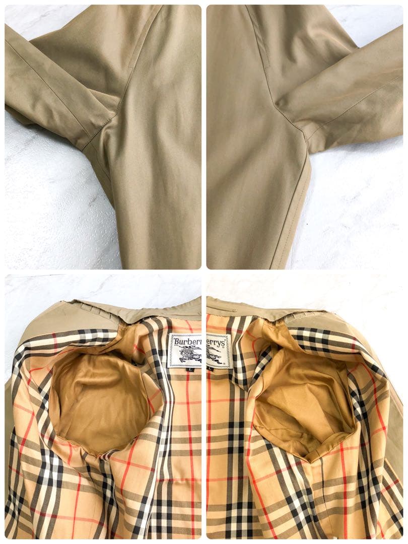 【極美品】burberry ハリントンジャケット ノバチェック ベージュ 90s