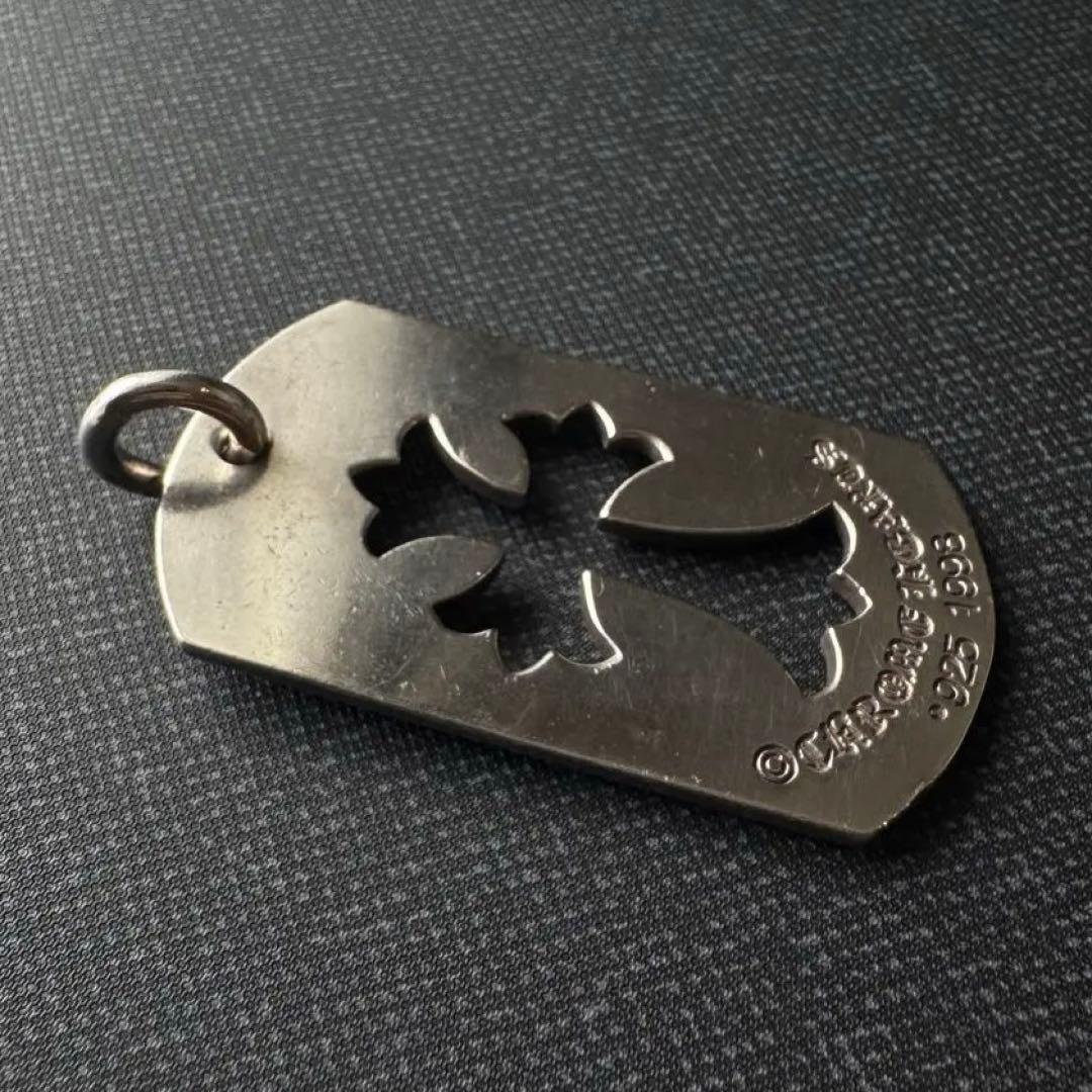 CHROME HEARTS 925シルバークロスドックタグ