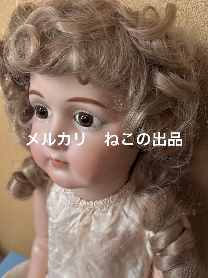 マドレーヌ　ビスクドール アンティーク　ビンテージ　ウィッグ付き