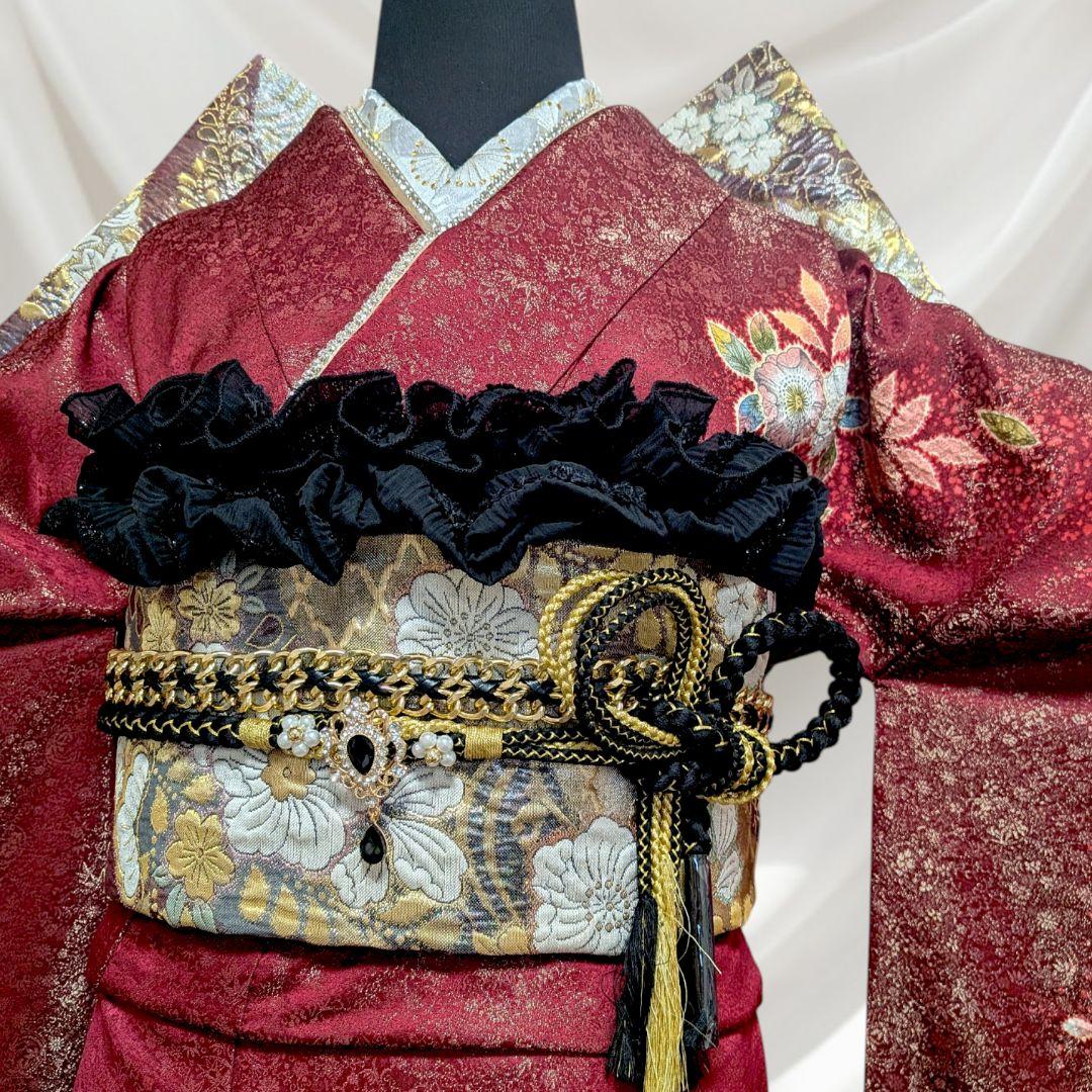 ファーショール＆バッグ付き！振袖フルセット成人式・辻が花・作家物・手絞り・鈴乃屋