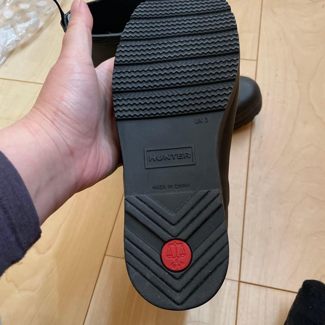 HUNTER ブラック レインシューズ ショートブーツ　ほぼ新品