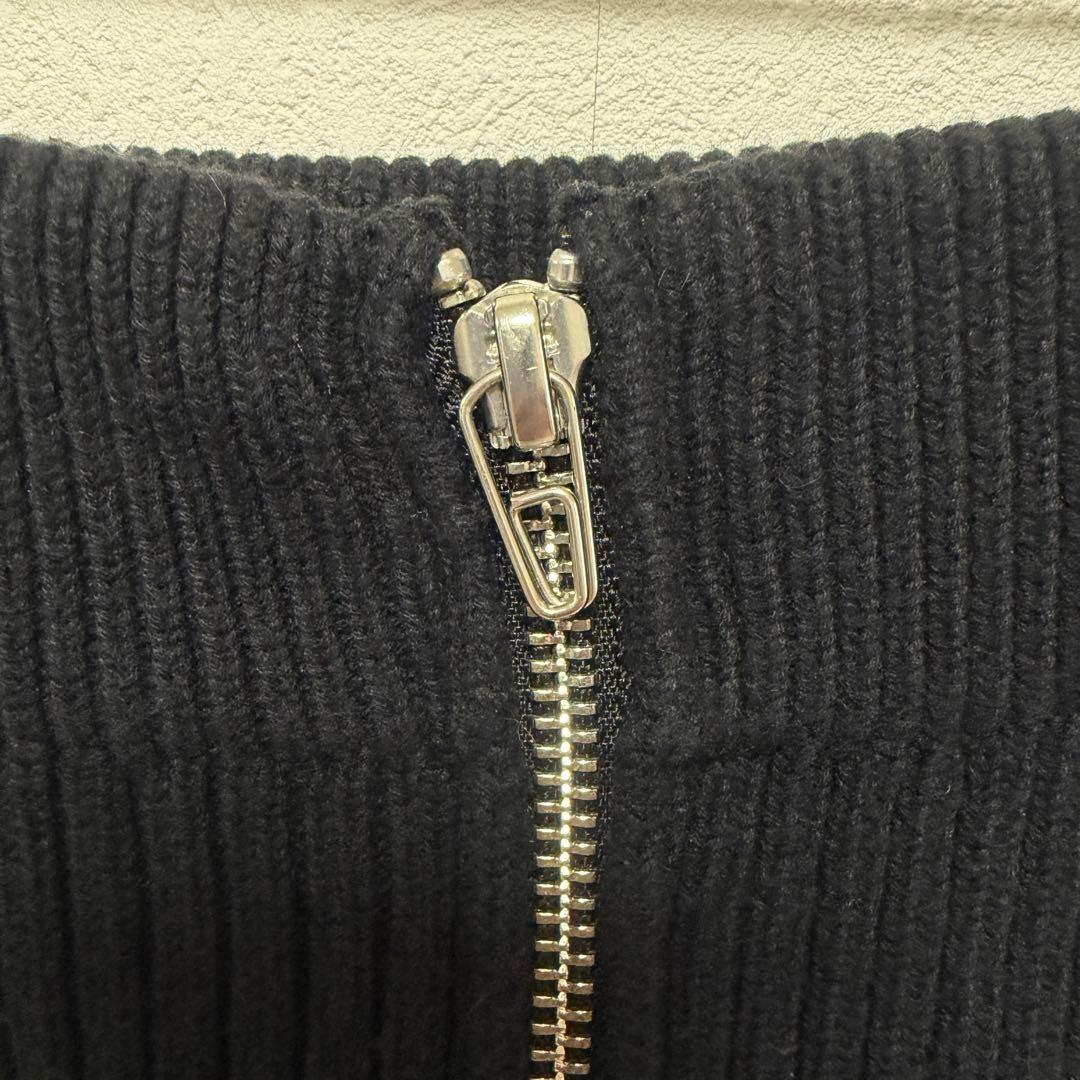 Alexander Wang ジップアップニットタイトスカート　コットン　BlK
