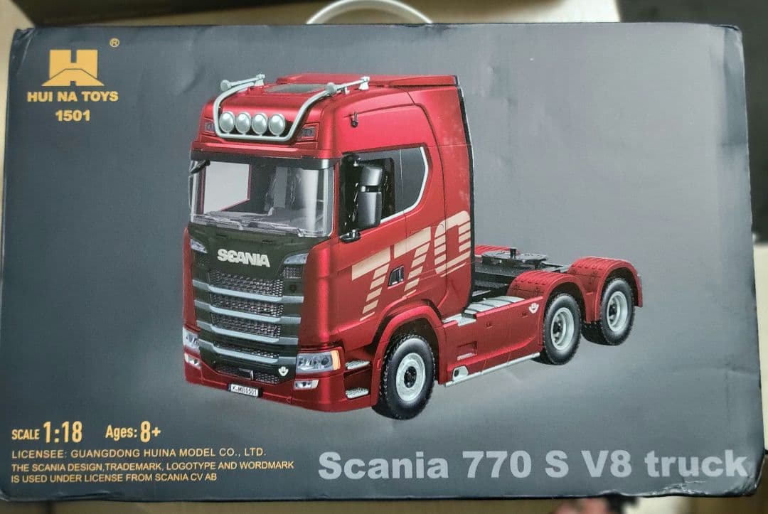ゆき1/18 HUINA 770S Scania スカニアRC トレーラー