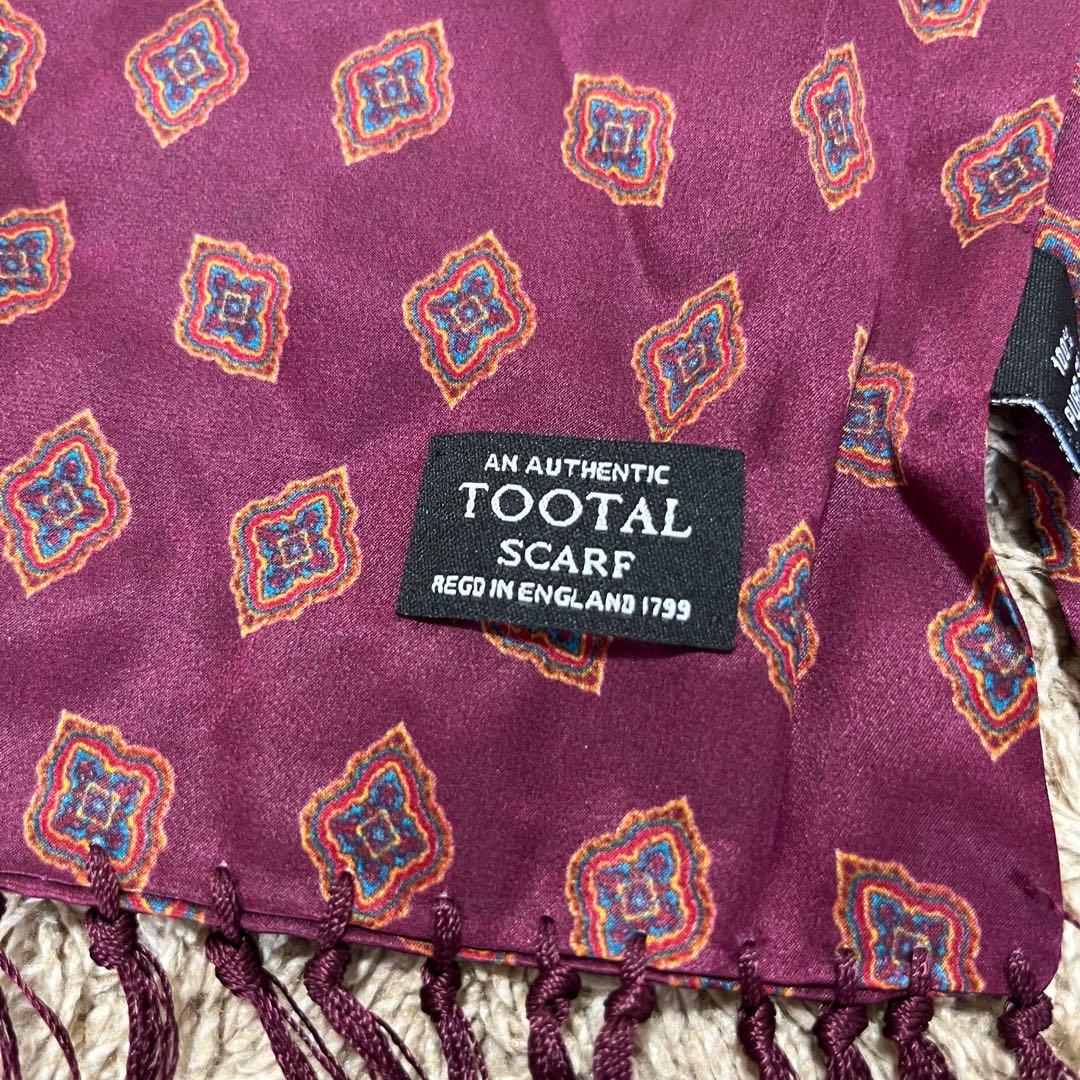 TOOTAL トゥータル　スカーフ　ストール　マフラー　100%シルク　古着