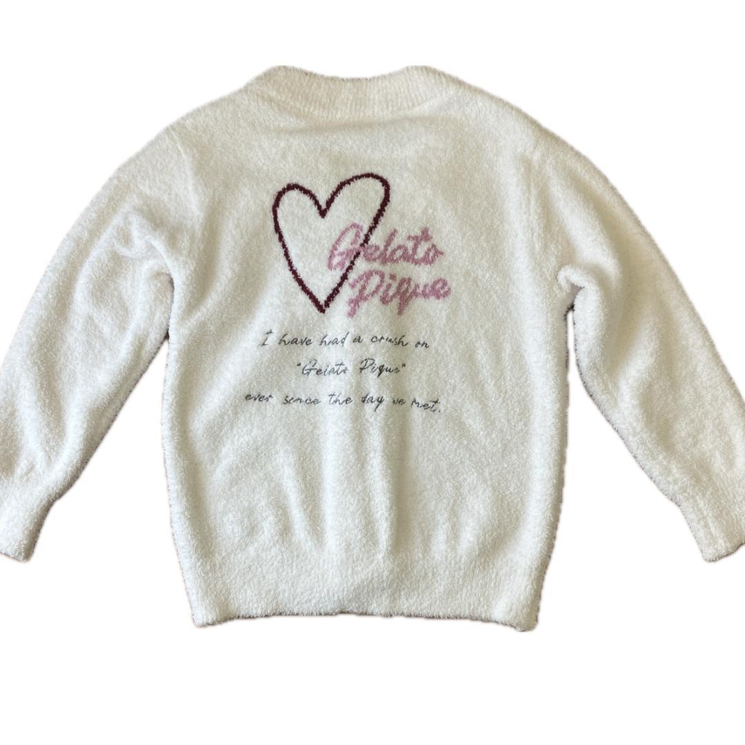 【未使用級】【限定品】gelato pique ジャガードカーディガン　ホワイト