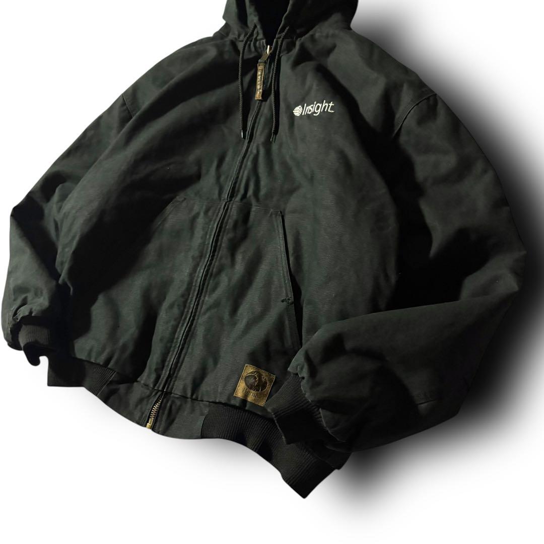 vintage Berneアクティブジャケットダックジャケット黒ブラック2XL