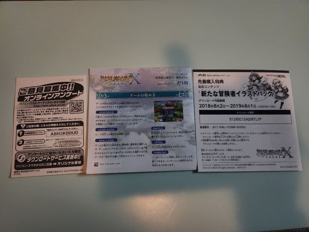 3DS　世界樹の迷宮X　箱説明書付き