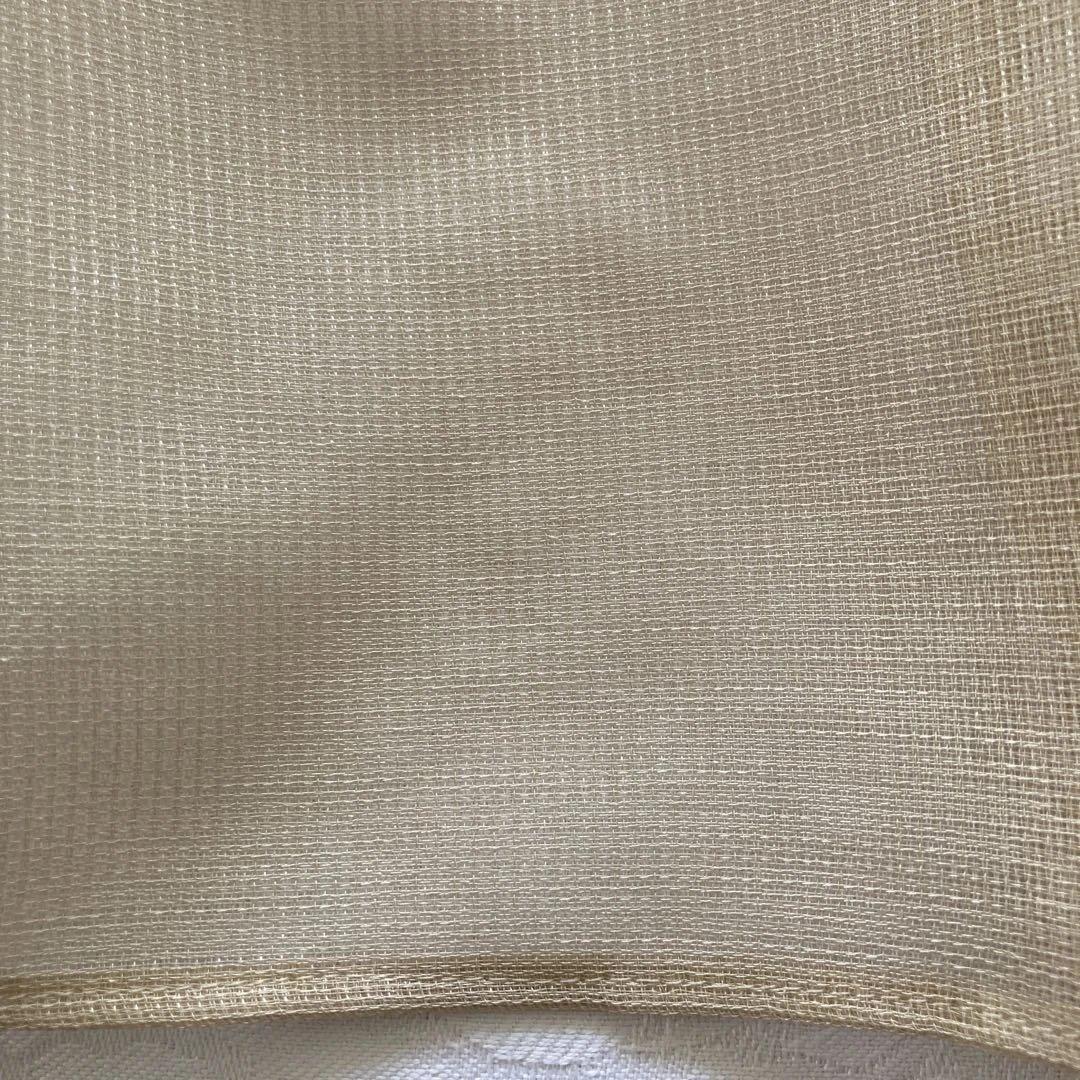 【美品・オーダー品】サンゲツ製ベージュ／カーテン＋レース＋タッセル／フック付き