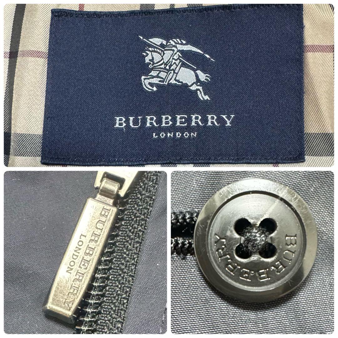 BURBERRY バーバリー コート LL ノバチェック ネイビー メンズ