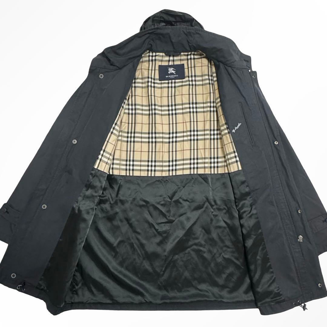 BURBERRY バーバリー コート LL ノバチェック ネイビー メンズ