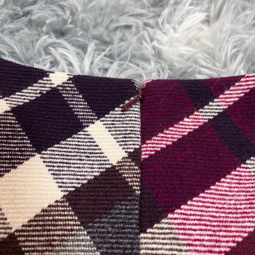 ワニちゃん様【BURBERRY BLUELABEL】ウール秋冬ワンピース✨極美品