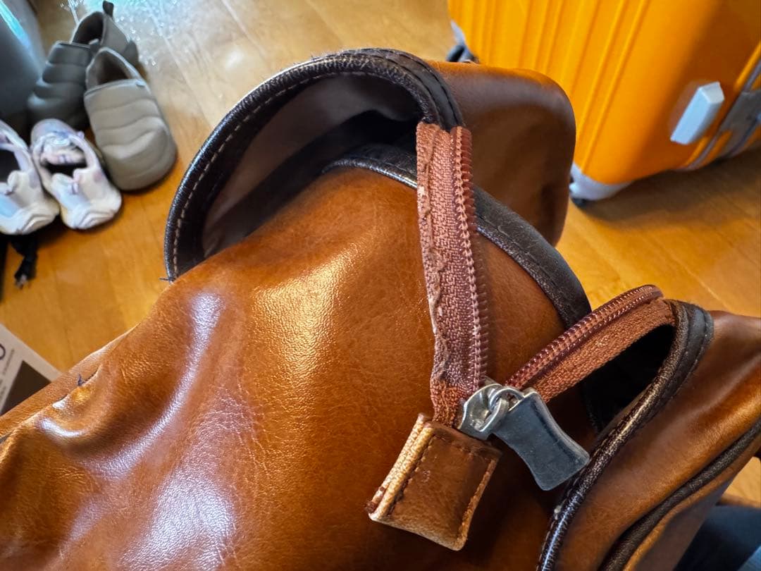 LONSDALE レザーボストンバッグ ブラウン