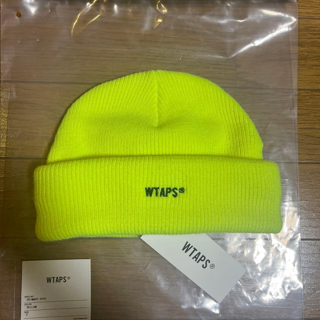 WTAPS ダブルタップス 251MADT-HT01 ニット帽 イエロー