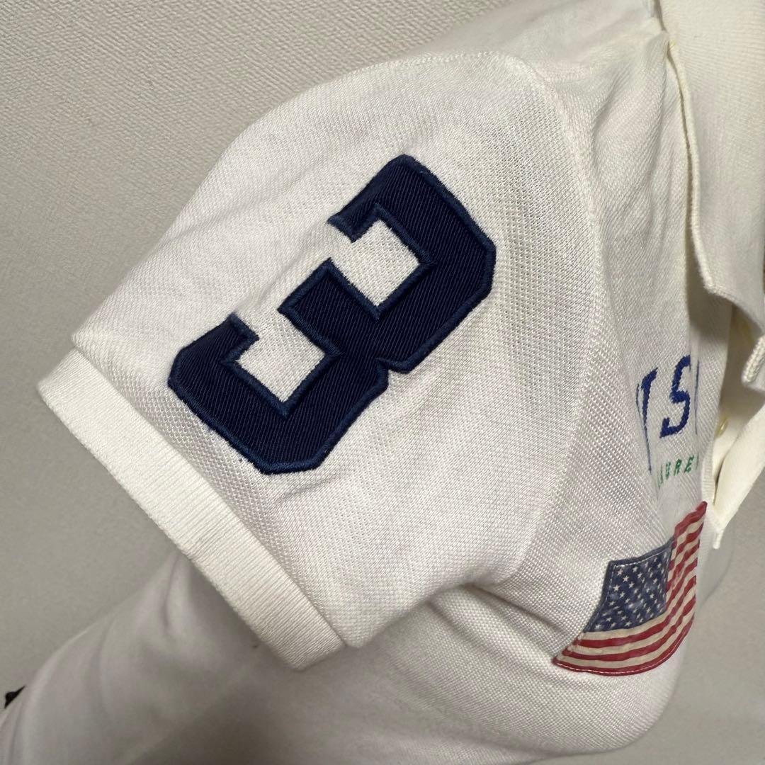 y2k ノームコア 00s❤︎ラルフローレン U.S.A 国旗 ポロシャツ
