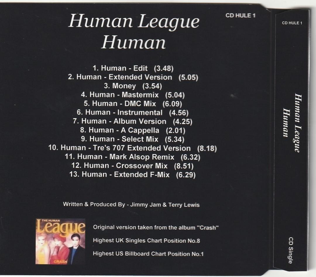 Human League　HUMAN 　貴重リミックス集 13トラック収録 CD