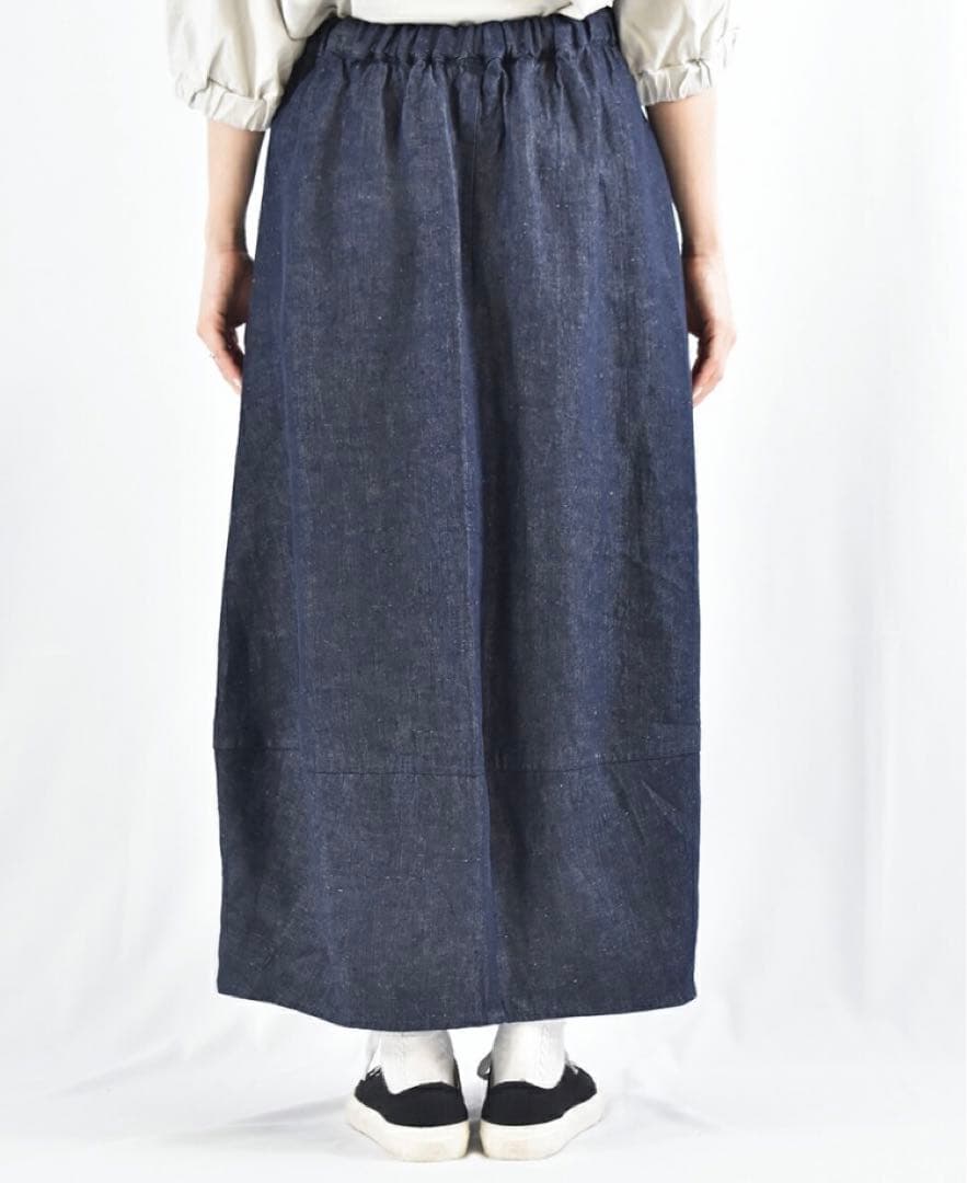 新品未使用　motomi.m リネン コクーンスカート グレージュ　モトミエム