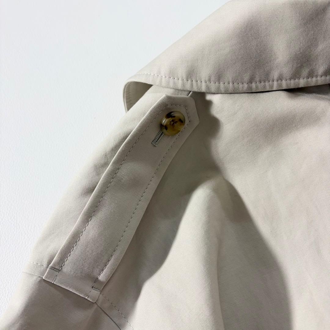 美品　ノーブル　25SS コットンダブルクロスハーフコート　ナチュラル