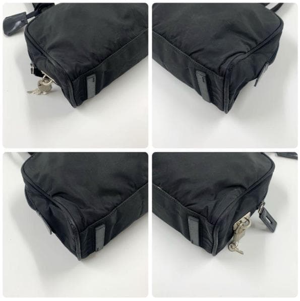 【✨美品✨】 プラダ 三角ロゴ ミニボストンバッグ ナイロン ブラック
