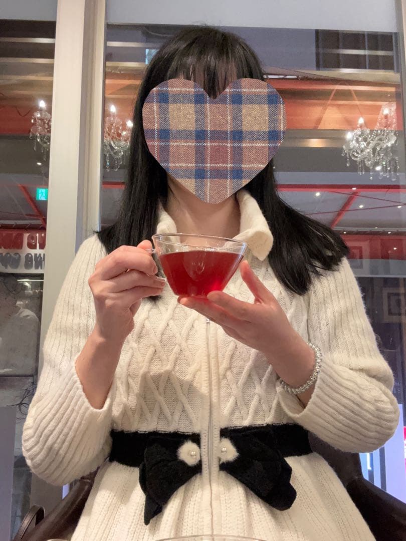 エムズグレイシー2024年カーディガンオフホワイト