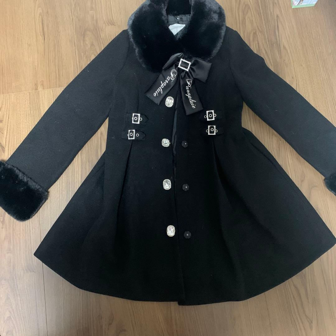 Ank Rouge アンクルージュ　ロゴリボンドーリーコート　黒
