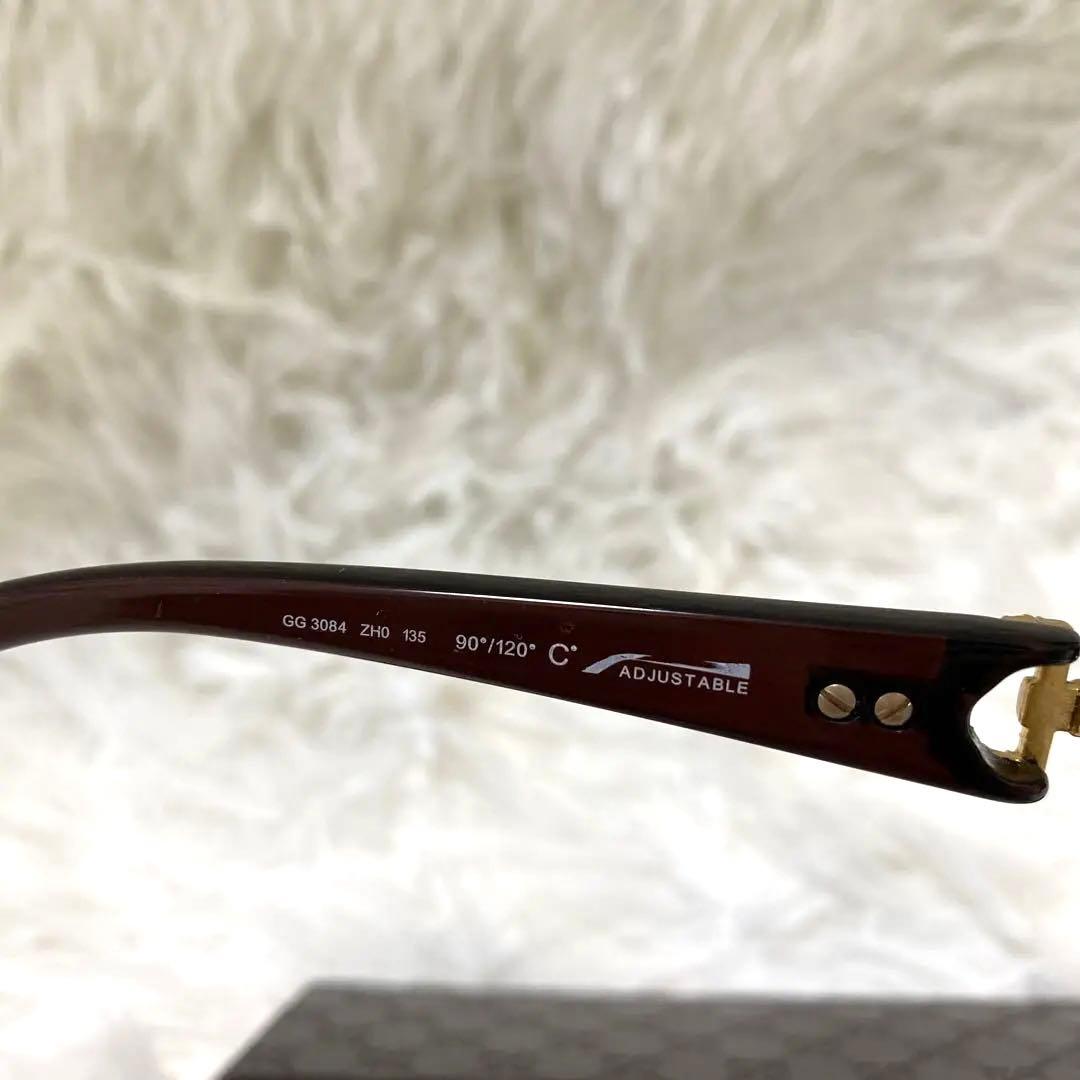 GUCCI メガネ ブラウン ストーン ケースあり クリーナーあり
