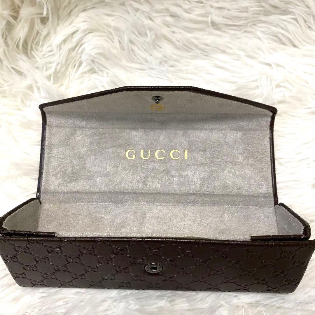 GUCCI メガネ ブラウン ストーン ケースあり クリーナーあり