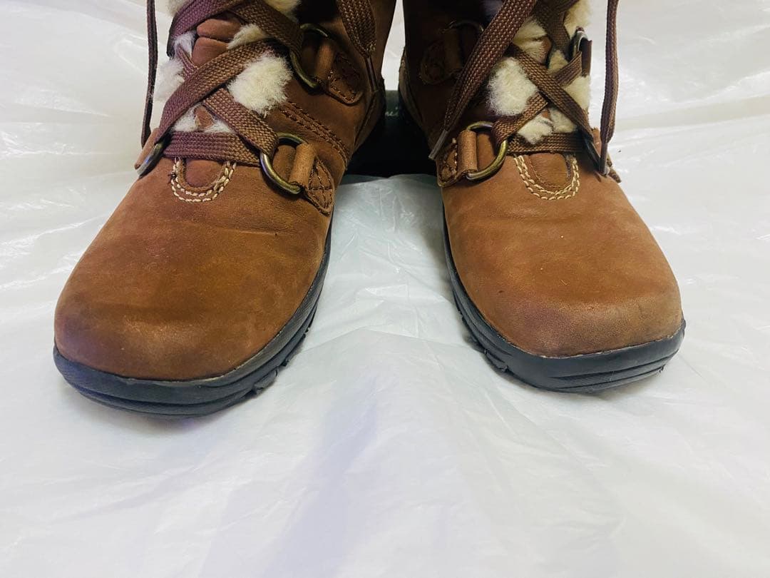 ❤️美品　KALSO EARTH　SHOE スエード　紐　ファーつき　24