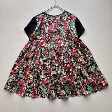 美品　Sacai ドッキングTシャツ　カットソー　バックプリーツ　花柄　サカイ