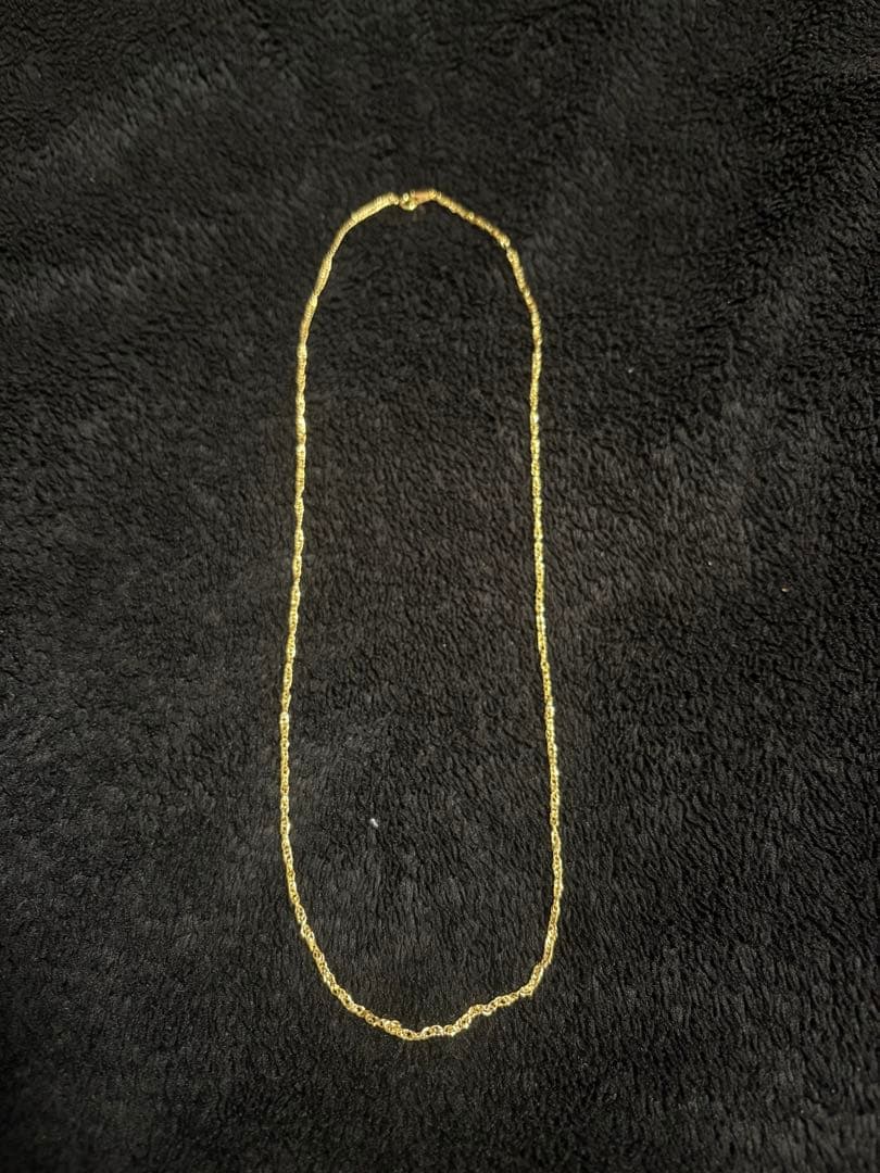 18金ネックレスチェーン 50cm k18中空スクリューチェーン　幅2.0mm