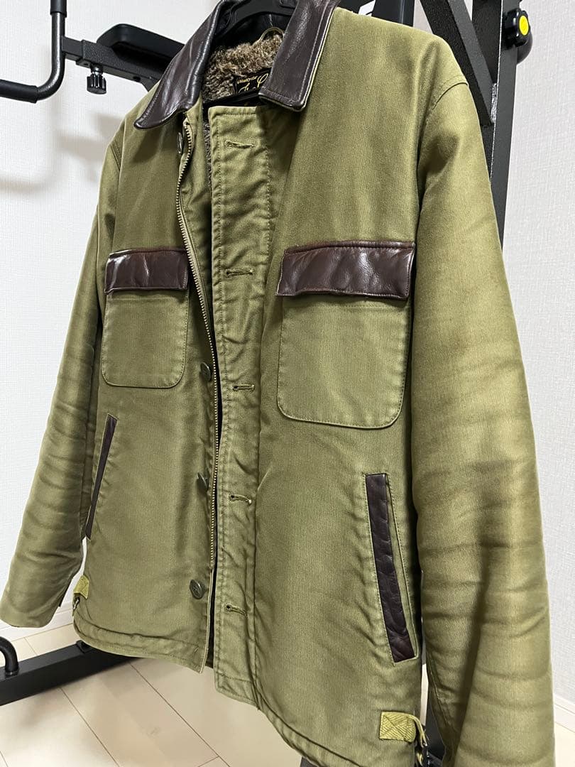 【極上品】CALEE キャリー デッキジャケット オリーブ色