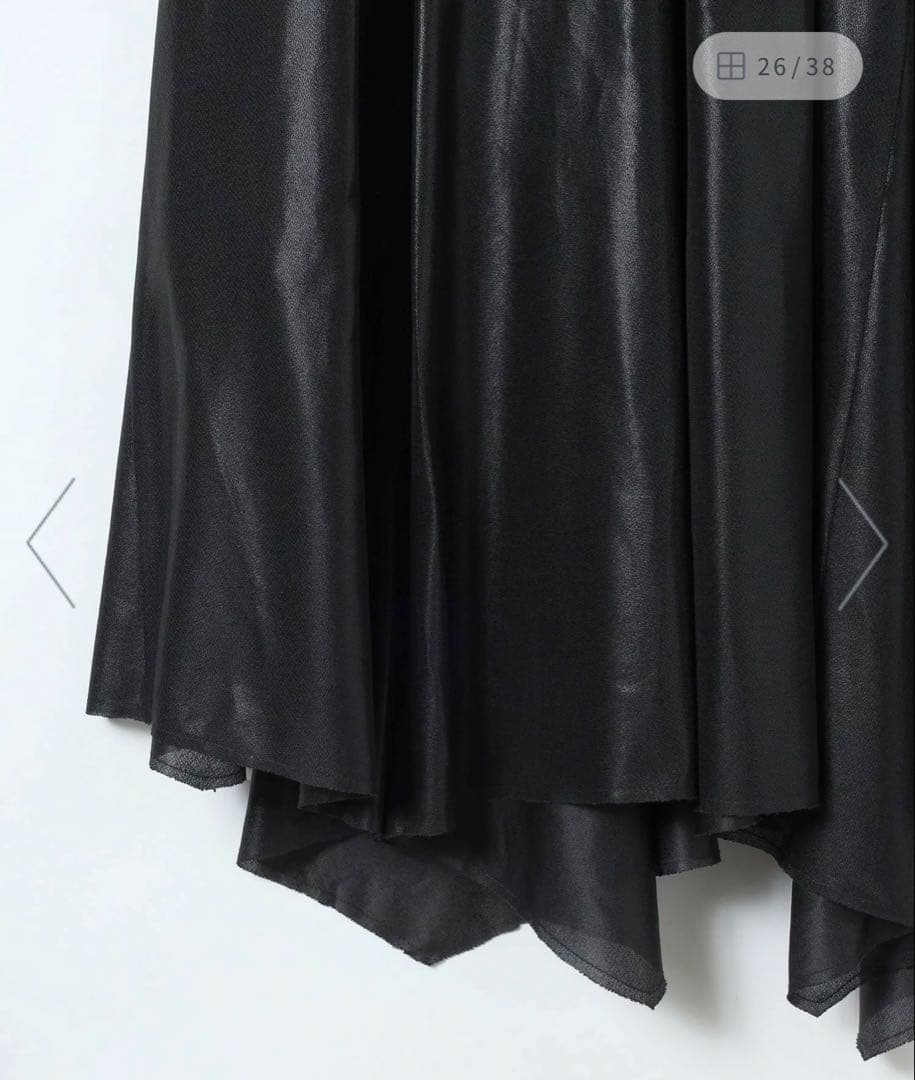 JEANASIS グリッターイレヘムスカート　ブラック