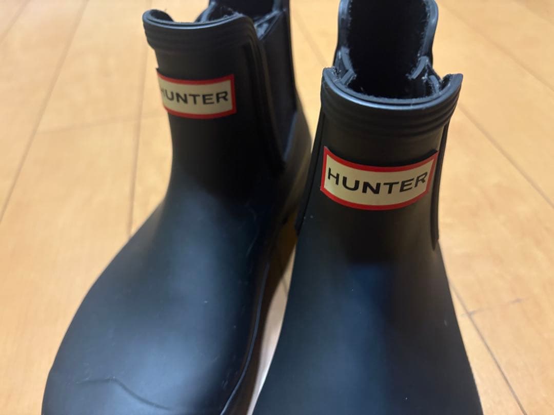HUNTER レインブーツ ブラック 長靴 サイドゴア　ハンター　uk6 箱無