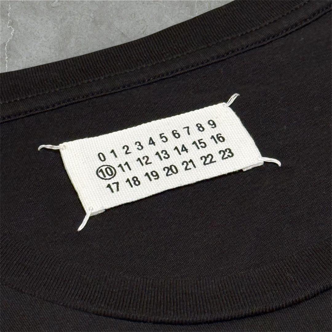 【メゾンマルジェラ】パックT クルーネック 半袖Tシャツ 黒 1枚