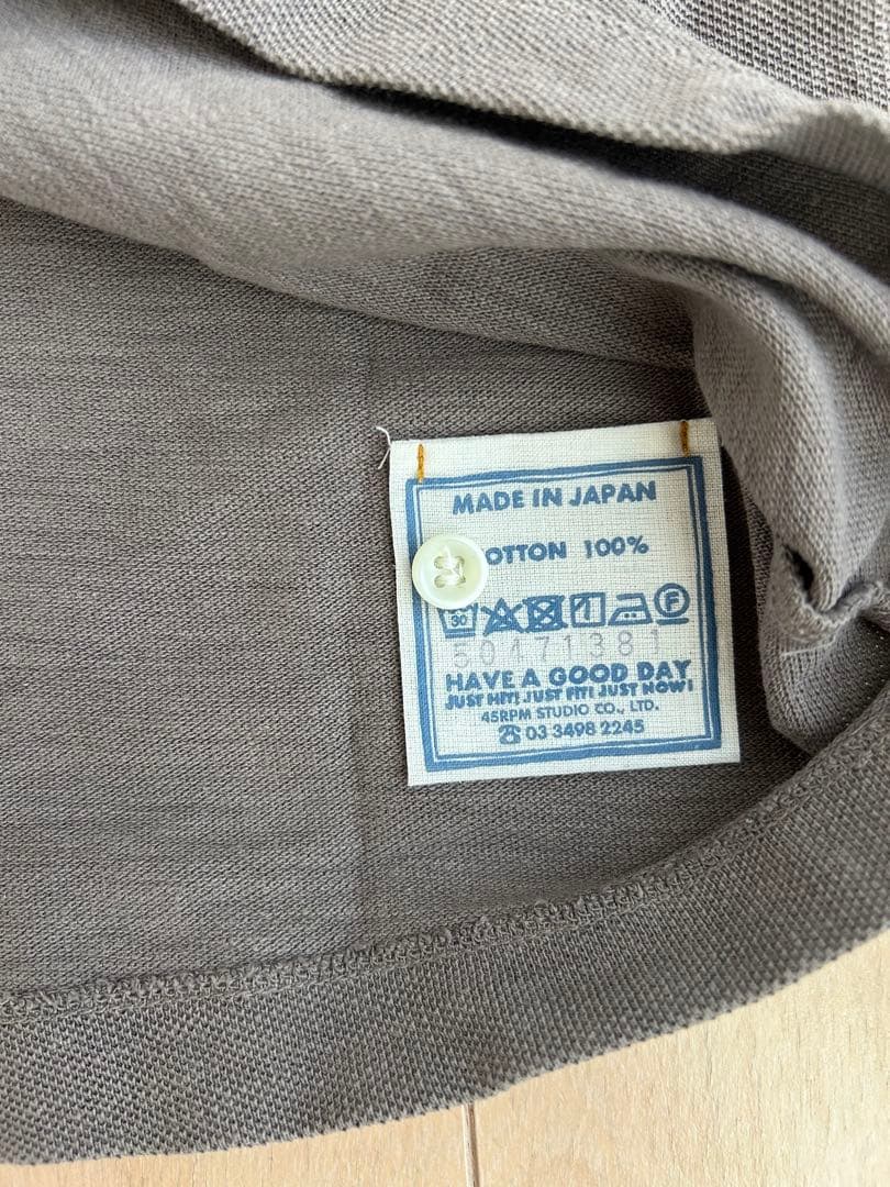 45R グレー 半袖ポロシャツ