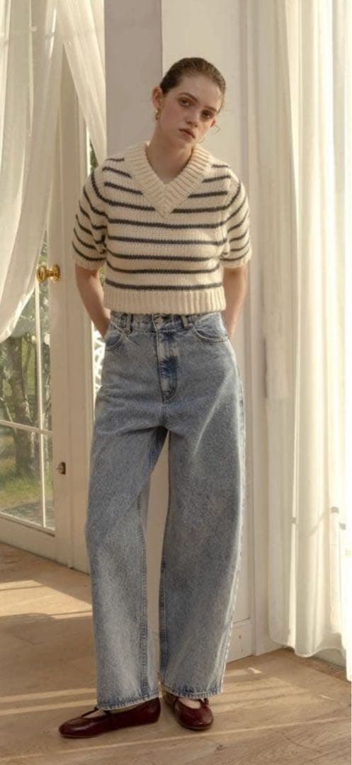 THETOE Olympia Denim Pants M ライトブルー