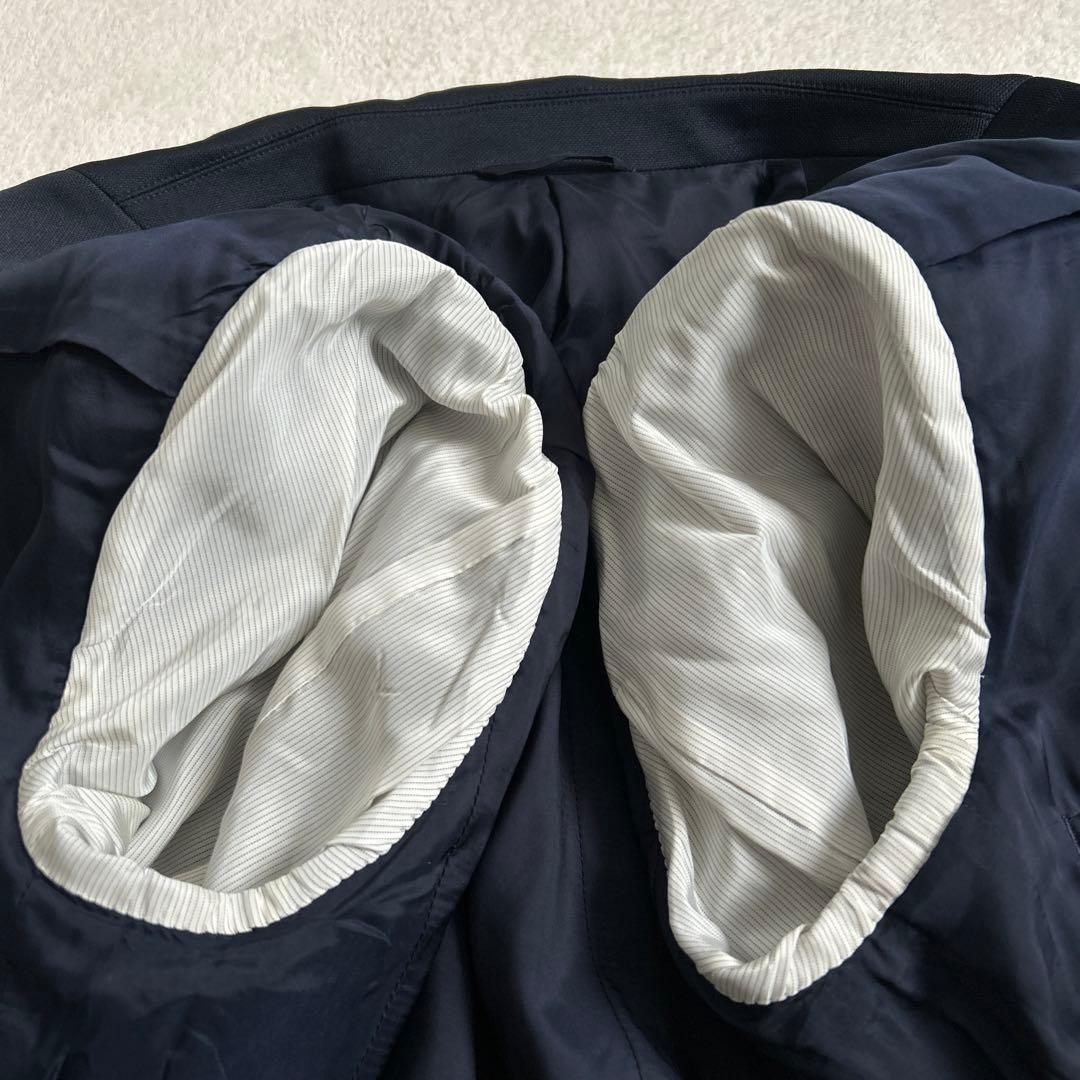 美品✨theory ジャケット ネイビー 38 2ボタン 無地 軽量 ストレッチ