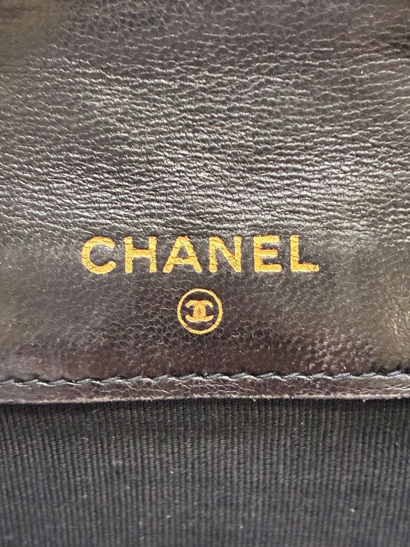 CHANEL ビコローレ Wホック 2つ折り財布 ラムスキン