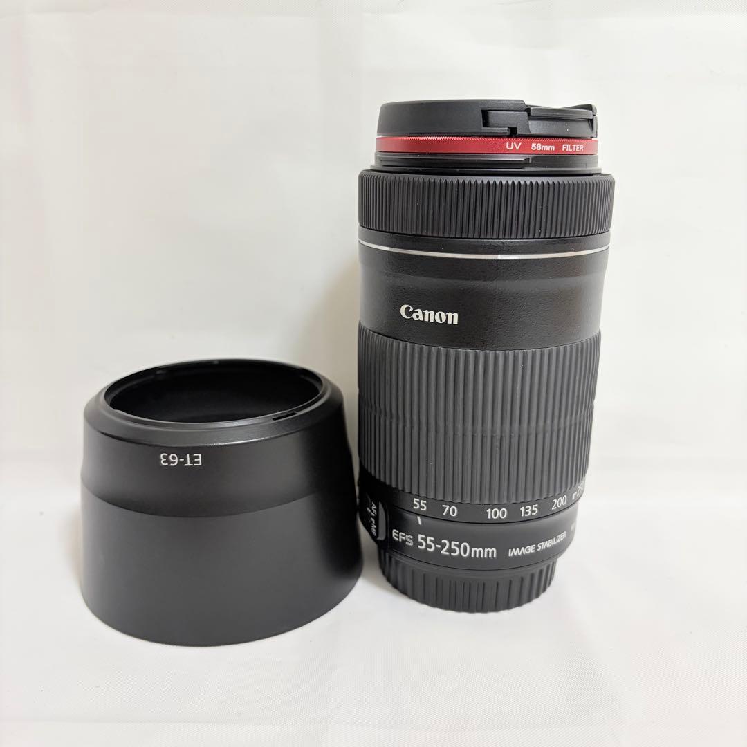 【美品】Canon EF-S 55-250mm F4-5.6 IS 望遠レンズ