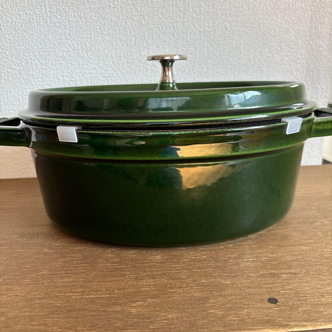 STAUB ココットオーバル27cm アニマルノブ(チキン)付