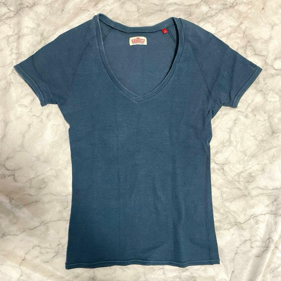 【美品】ハリウッドランチマーケット ストレッチフライス HRM ロンT