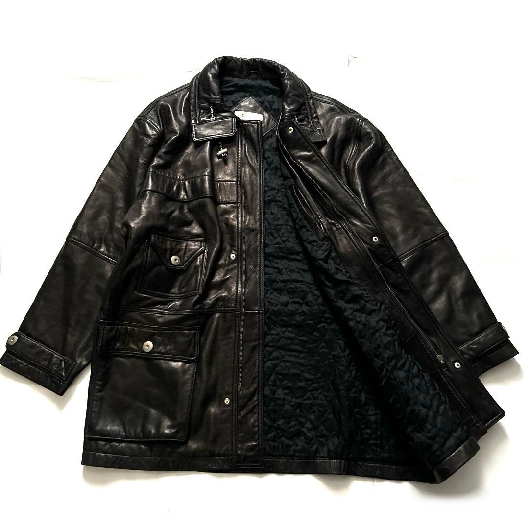 専用　90sルイフェローLouis Feraud羊革コートLサイズ
