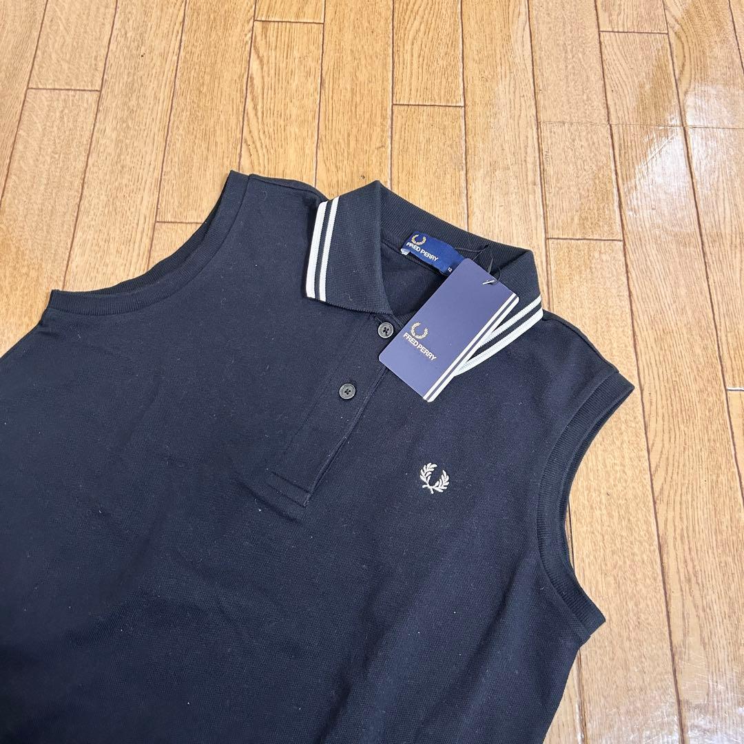新品 FRED PERRY F5284 ノースリーブ ポロシャツ ブラック 12