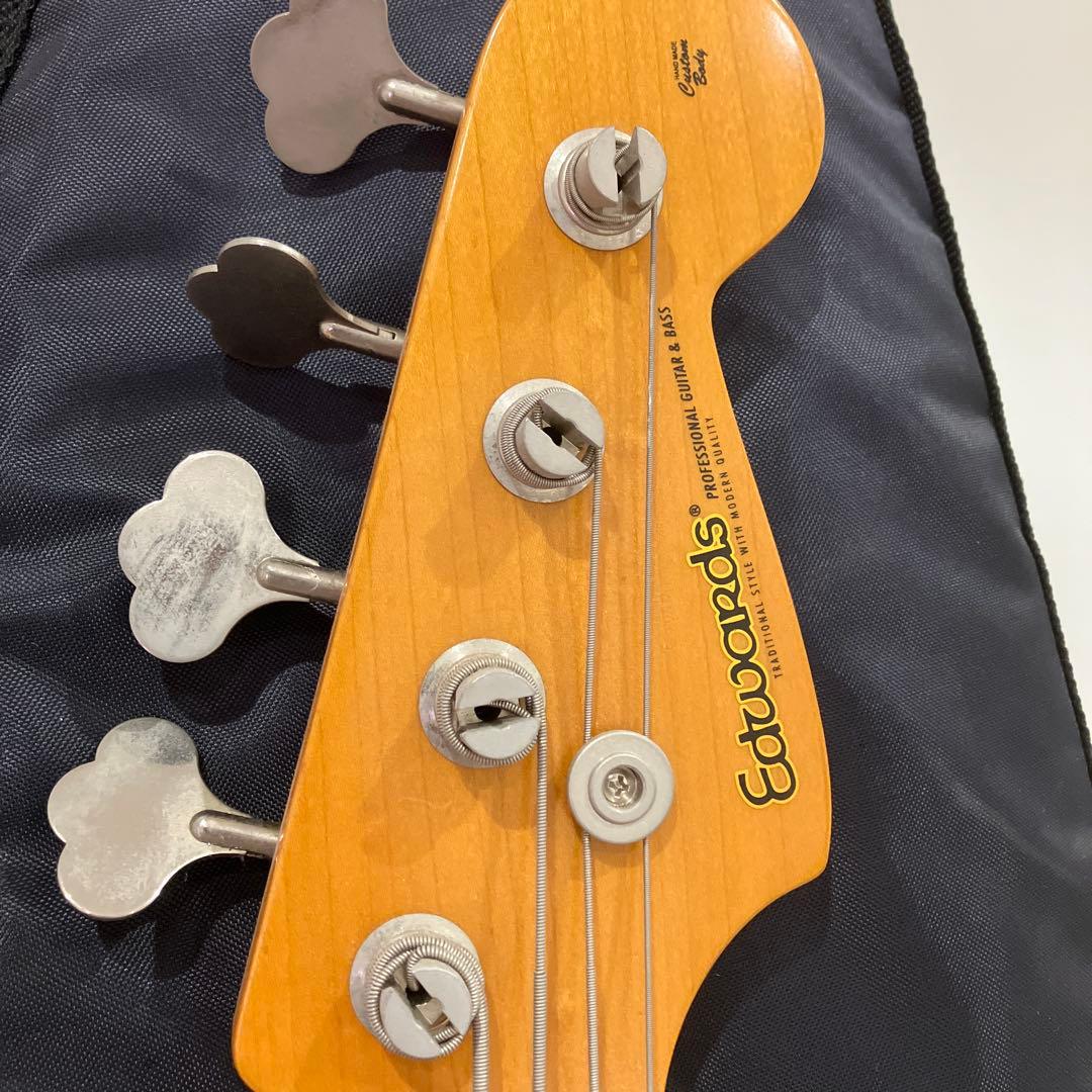 エレキベース Edwards サンバースト ケース付き
