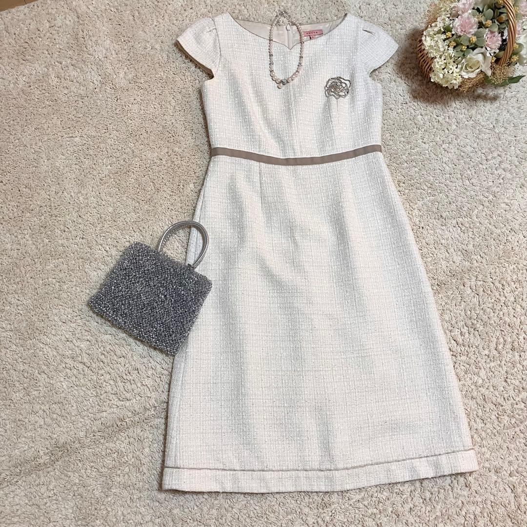 【美品】トッカ 洗える PRIMAVERA ドレス ツイード ワンピース