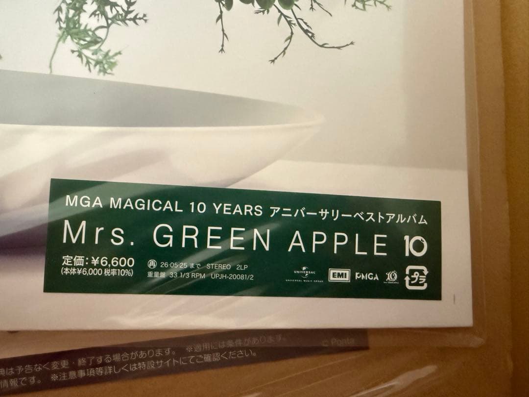 Mrs. GREEN APPLE / 10 (2枚組 / 重量盤レコード)