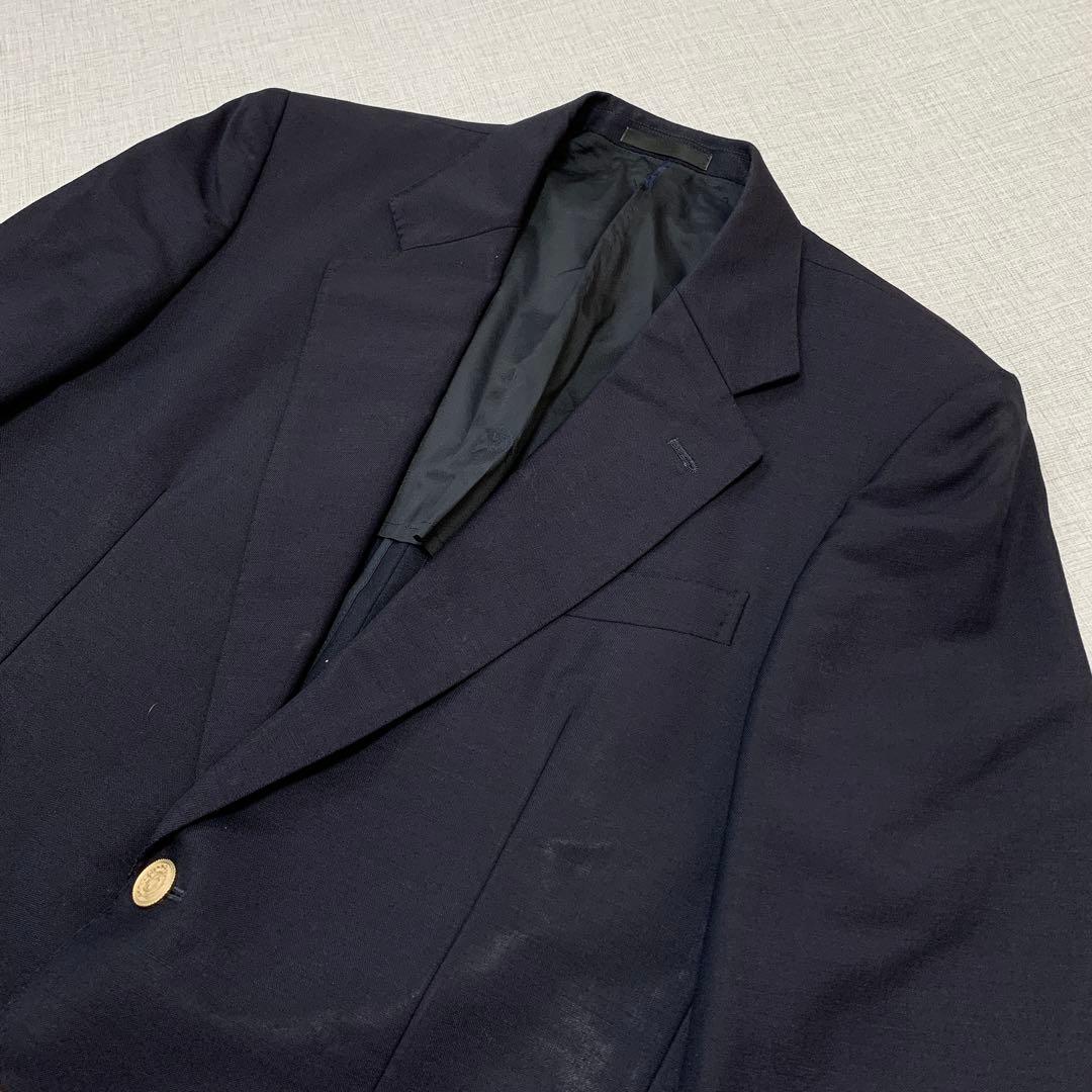 バーバリー Burberry's テーラードジャケット 金ボタン 紺ブレ モヘヤ