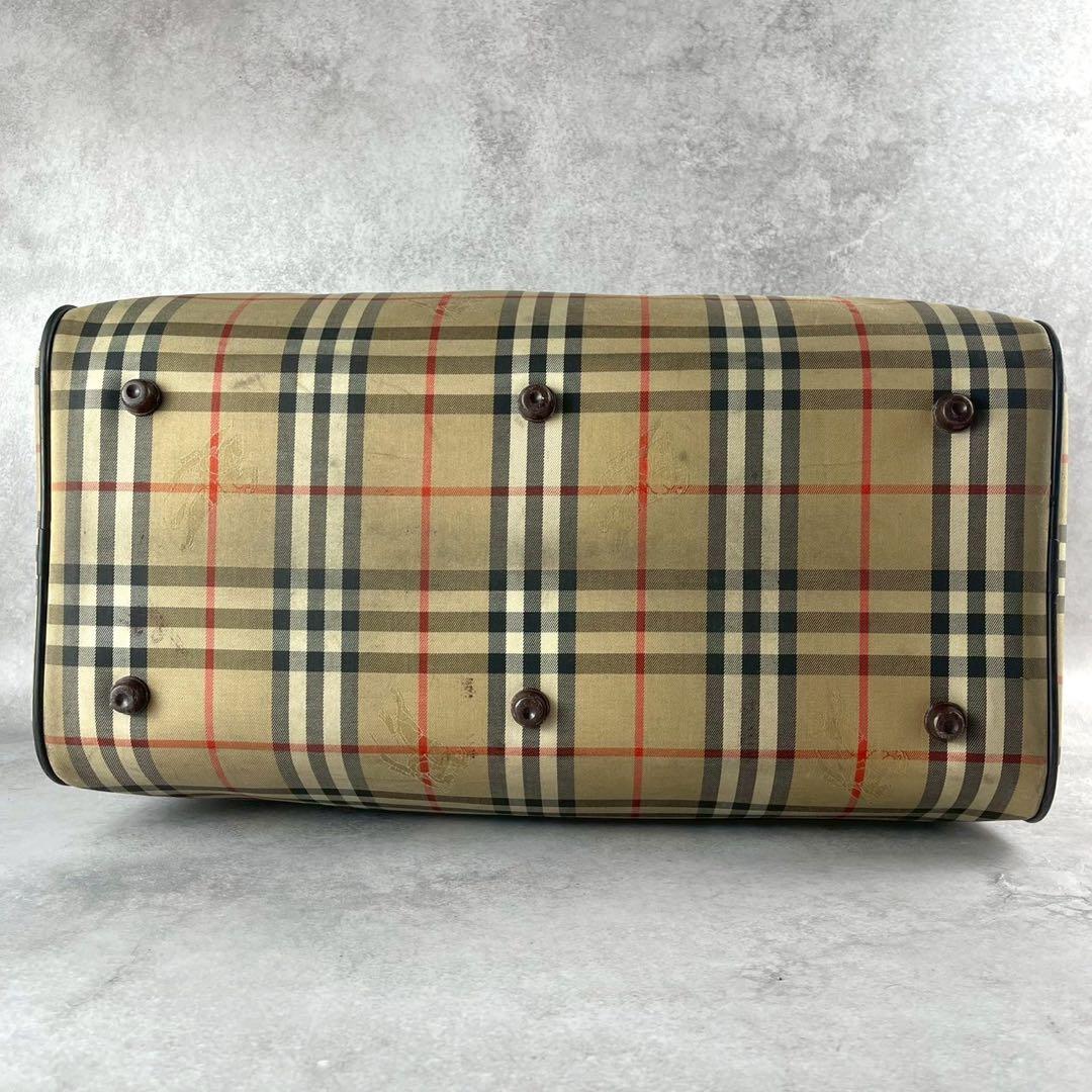 【良品✨】BURBERRY ボストンバッグ ノバチェック シャドーホース 大容量