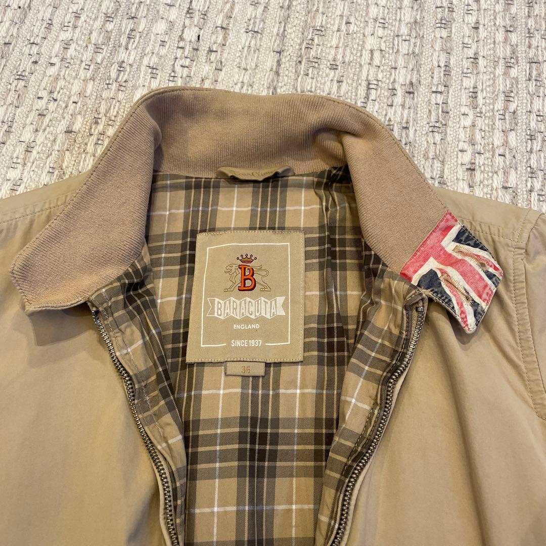 Baracuta ベージュ ジップアップジャケット