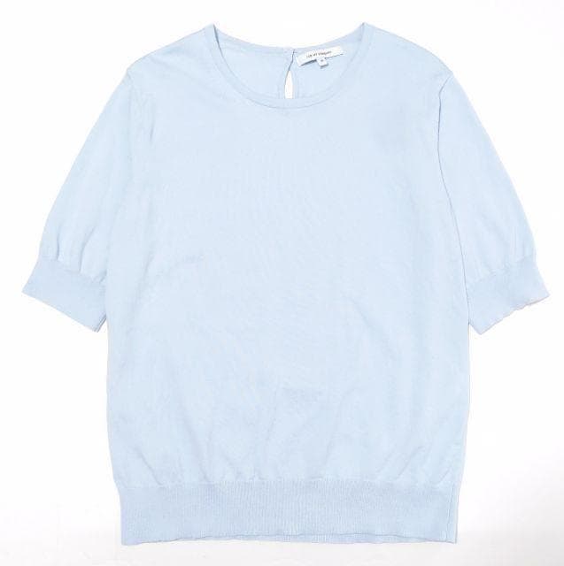 美品★23区★プレミアム コットン アンサンブル スカイブルー